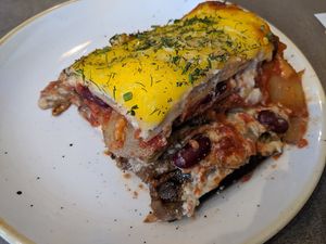 Moussaka at Nordvegan in Oslo