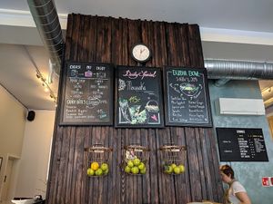 Nordvegan, the board at Nordvegan in Oslo