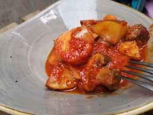 Goulash at Nordvegan in Oslo