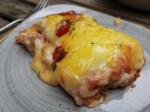 Lasagne at Nordvegan in Oslo