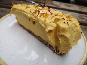 Cheese cake at Nordvegan in Oslo