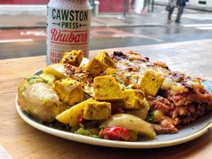 Main dish at Nordvegan in Oslo