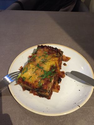 Moussaka! Gf!  at Nordvegan in Oslo