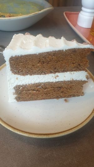 Carrot cake at Nordvegan in Oslo