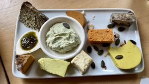 cheese plate  at Le Faitout Vegan in Paris