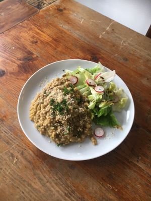 Buckwheat squash risotto at Le Faitout Vegan in Paris
