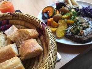 Steak and Potatoes at Le Faitout Vegan in Paris