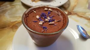 Chocolate mousse at Le Faitout Vegan in Paris