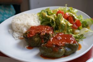 Stuffed Bell Pepper at Le Faitout Vegan in Paris