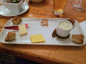 Small cheese plate at Le Faitout Vegan in Paris