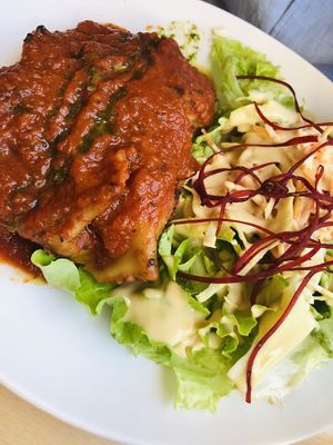 Lasagnas at Le Faitout Vegan in Paris