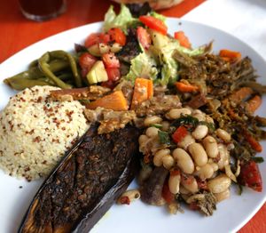 Plate of the day at Le Faitout Vegan in Paris