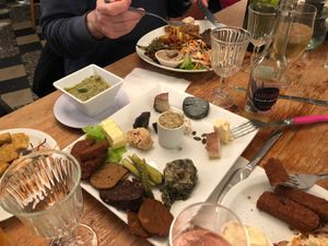 Charcuterie and cheese board at Le Faitout Vegan in Paris