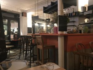 Inside bar at Le Faitout Vegan in Paris