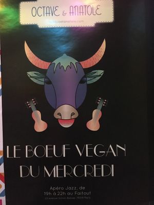 Poster for jazz evenings at Le Faitout Vegan in Paris