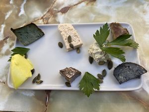 Cheese plate  at Le Faitout Vegan in Paris