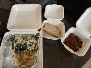 Tofu scramble, gluten friendly toast, side of abbots chorizo   at Snooze in Houston