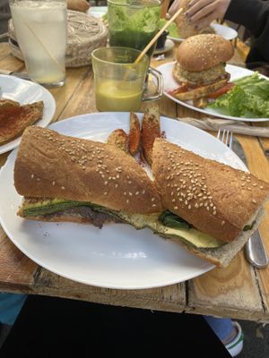 Sándwich de calabaza  at Aura Vegana in Mexico City