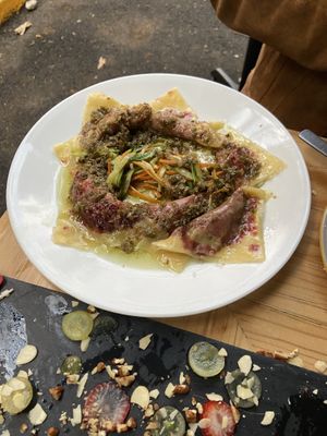 Ravioli   at Aura Vegana in Mexico City