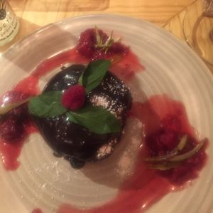 bomba de chocolate  at Aura Vegana in Mexico City