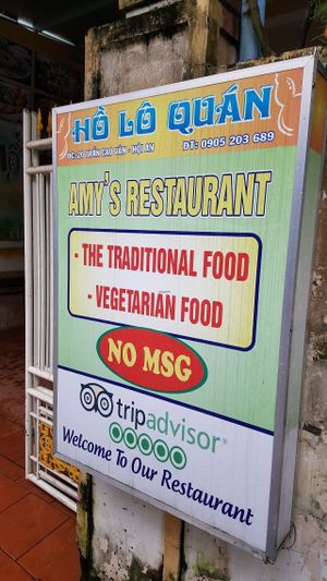 Sign in front at Ho Lo Quan in Hoi An
