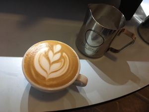 wonderful cruelty free cappuccino  at Full Circle - Zuid in Ghent