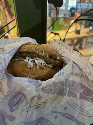 Mushrooms burger   at Las Vegan's - Kazinczy Trailer in Budapest