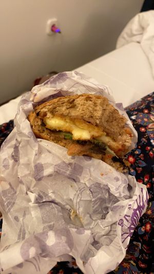 Vegan fried cheese!! 😮  at Las Vegan's - Kazinczy Trailer in Budapest