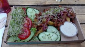 seitan plate at Las Vegan's - Kazinczy Trailer in Budapest