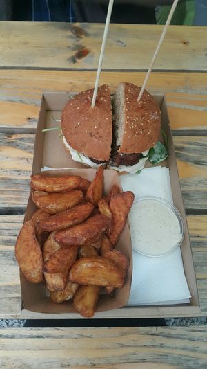 Delicious burger  at Las Vegan's - Kazinczy Trailer in Budapest