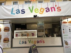 The food cart (inside the street food market) at Las Vegan's - Kazinczy Trailer in Budapest