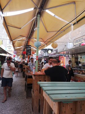 Seating at Las Vegan's - Kazinczy Trailer in Budapest