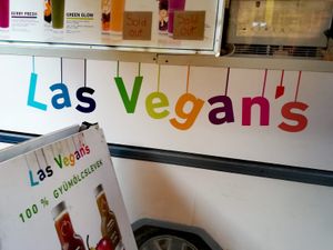 Some of the drinks were sold out so they must be popular at Las Vegan's - Kazinczy Trailer in Budapest