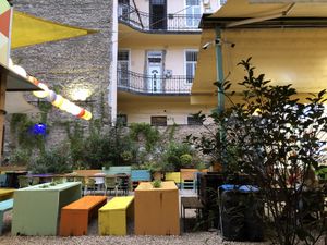 Seating Area  at Las Vegan's - Kazinczy Trailer in Budapest