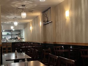 This photo taken late. We were last customers    at Ginger Root in New York City