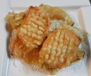 Yamtaro Pumpkin Tempura at Ginger Root in New York City