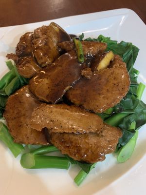 Black pepper seitan  at Ginger Root in New York City