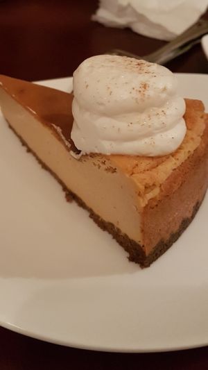 Pumpkin cheesecake. at Ginger Root in New York City