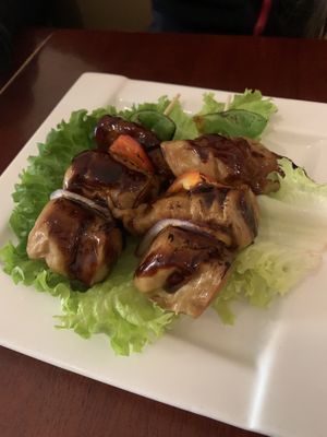 Seitan skewers   at Ginger Root in New York City