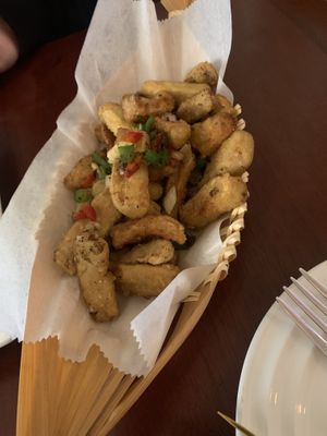 King oyster mushrooms  at Ginger Root in New York City
