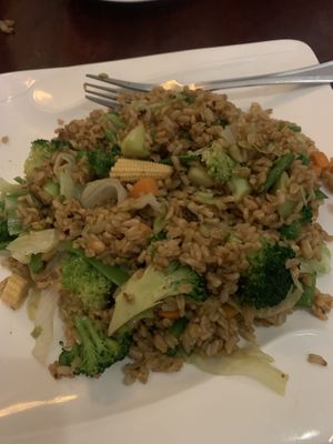 Vegetable fried rice   at Ginger Root in New York City