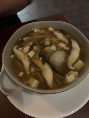 Hot and sour soup   at Ginger Root in New York City