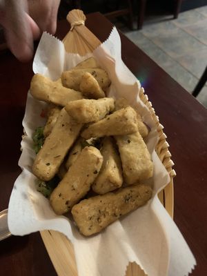 Fried oyster mushrooms   at Ginger Root in New York City