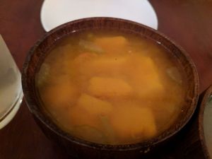 Pumkin soup at Ginger Root in New York City