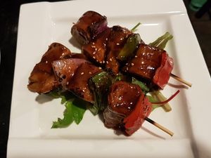 Seltan Skewers at Ginger Root in New York City