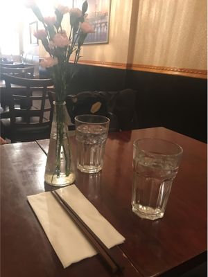 Table setting  at Ginger Root in New York City