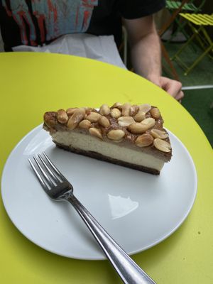 vegan snickers cake at Holy Cow in Edinburgh