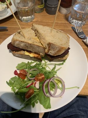 Vegan Pastrami sandwich  at Holy Cow in Edinburgh