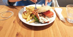 Jackfruit burger at Holy Cow in Edinburgh