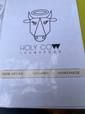 Menu cover  at Holy Cow in Edinburgh